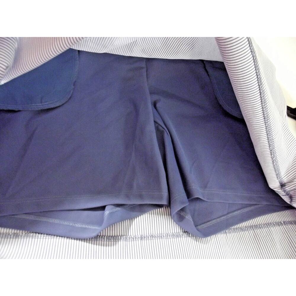SC & Co Womens GOLF SKORT - Size XXL - Blue Seersucker Pockets Skirt Compression - Picture 10 of 10